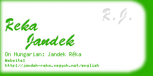 reka jandek business card